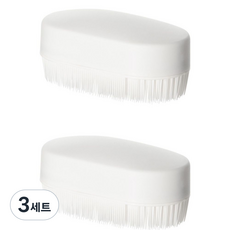 뉴이즌 빨래 운동화 의류 신발 부드러운 미세모 실리콘 세탁솔 2P, 화이트, 3세트