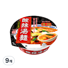 뉴터치 스고멘 산라탕면 일본 컵라면 [정식통관/국내배송], 9개