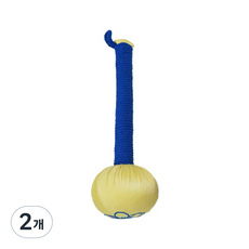 쑥 지압 마사지봉 전신 마사지 스틱 근육 이완 피로완화 휴대용 마사지기, 노란색, 2개