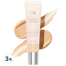 GIK 허스킨 3중 기능성 광채 밀착 커버 올인원 롱래스팅 파운데이션 SPF50+ PA++++, 원컬러, 3개