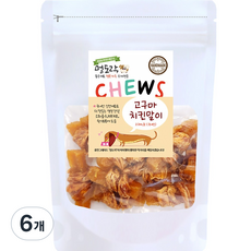 멍도락 고구마말이 오리 치킨 국내산 강아지수제간식, 90g, 6개, 고구마 치킨말이