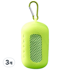 쿨링 랩 스포츠 타올 초경량 아이스 쿨타올 휴대용 30x90cm 롱타입 등산 헬스 러닝 케이스포함, 형광녹색(RIGHT GREEN), 3개