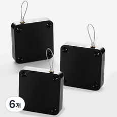 PARAGS 와이어 도어 클로저, 블랙, 6개