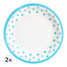 피플스파티 라인도트 파티접시 23cm, 18개, 2개