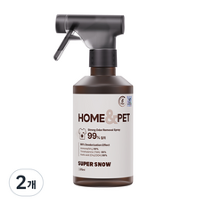 슈퍼스노우 홈앤펫 탈취제 섬유향수 패브릭 화장실 집안 음식 요리 악취 냄새 제거 노인 반려동물 강아지 고양이, 2개, 375ml