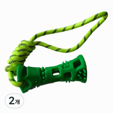 제이제이펫 대형견 사각 모양 장난감 스트레스 해소용 강아지 치아 관리 치발기, 초록, 2개