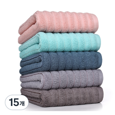 록신 도톰한 프리미엄 호텔 수건 150g 40수 코마사 데일리 타월, 15개, 혼합
