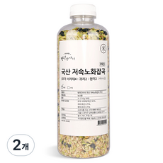 방앗간아이 국산저속노화잡곡PRO(백미를 뺀) 조각서리태 현미 귀리, 2개, 1L