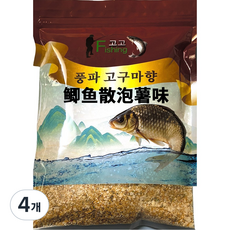 Fishing고고 저수지 손맛터 잉어/붕어/향어 떡밥 풍파산포 5가지맛중 고구마향, 4개, 500g