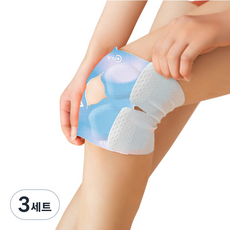 힐링스팀 무릎핫팩 온열찜질 무릎보호대 휴대용 관절케어 온열밴드 (개별포장), 3세트