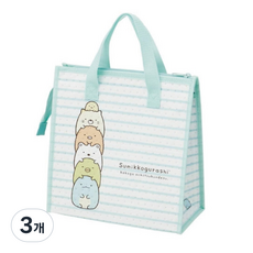 스밋코구라시 보온보냉 도시락가방, 혼합색상, 3개