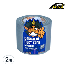 도깨비 수출용(국내산) 덕트테이프 덕테이프 미니롤 SILVER 50mmX5m, 2개