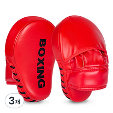 GINGPAI 깅파이 복싱 손 미트 핸드패드 격투기 트레이닝 코치 손미트 BOXSB, 3개, 레드