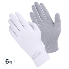 [KAXIYA] 카시야 자외선차단 쿨 실리콘 캐디 장갑(양손) 파크골프 운전 낚시 등산 스포츠 쿨장갑, 6개, 그레이