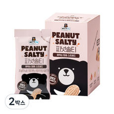[넛츠온]넛버터 스프레드 스틱 피넛솔티 아이간식/ 출근길/ 휴대용 간식/ 무가당 땅콩버터, 2박스, 200g