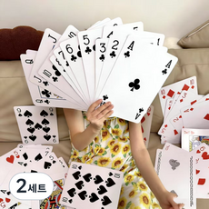 초대형 트러프 포커카드, 2세트, 혼합색