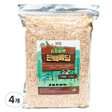 슈프림펫 편백베딩 햄스터베딩 기니피그 토끼 소동물베딩 먼지없는 베딩, 4개, 350g