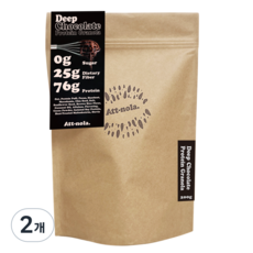 애트놀라 프로틴 저당 무설탕 그래놀라 시리얼 초코맛, 2개, 200g