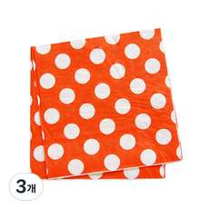 피플스파티 파티냅킨 도트무늬 33*33cm, 3개, 60개입, 오렌지