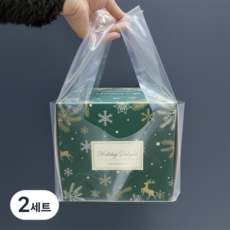 PE비닐봉투 케이크봉투 1호 25x53(M11.5), 2세트, 100개