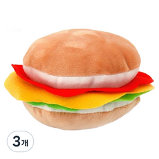 펫모닝 PMD-222 치즈버거 바닐라향 강아지 장난감, 3개