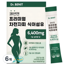 쾌변엔 프리미엄 차전자피 식이섬유, 6개, 30회분