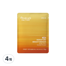 홈카페 팩토리 산미폭발 미디움 블렌딩 원두 커피, 4개, 12g, 핸드드립