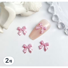 네일 리본파츠 5개입, 2개, 핑크