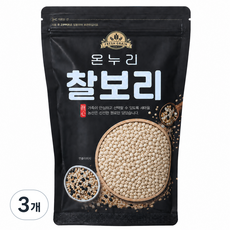 [온누리잡곡] 국산100% 찰보리 잡곡밥 소포장, 3개, 500g