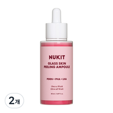 뉴킷 글래스 스킨 필링 앰플 얼굴 각질 제거 피지 연화제 고마쥬 스크럽 필링젤, 2개, 85ml