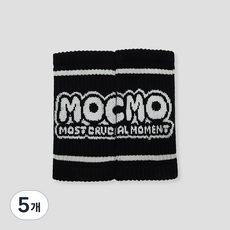 MOCMO 손목아대 스웻밴드, 5개, 블랙