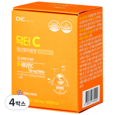 영국산비타민C 항산화작용엔 비타민C 8개월분, 4박스, 60정