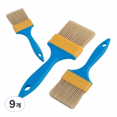 다용도 페인트붓 세트 고탄력 브러시 목공 니스 청소 작업용, 9개
