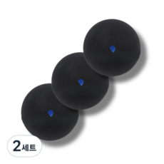 스쿼시볼 초급 중급 연습구 입문용 공인구 3개입, 2세트, 블루