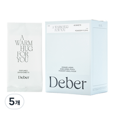 디베르 퍼퓸 건조기 시트 베이비 파우더 본품, 5개, 40매