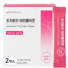 초저분자 어린콜라겐 펩타이드 비오틴 비타민C 히알루론산 식약처인증, 60g, 2박스