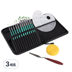 브러쉬 15종 풀세트 - 아크릴/수채화 겸용 (필수도구 포함), 3세트