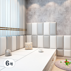 홈앤힐링 두꺼운 메모리폼 벽 충격방지 패드 30T, 6개, 코지 그레이