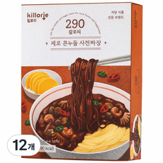 저당 제로콘누들 다이어트 사천 짜장 라면, 12개
