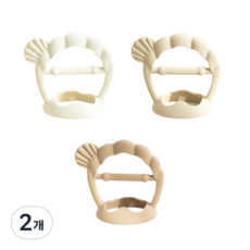 실리콘 아기 치발기 아베크미엘, 2개, 크림, 단품