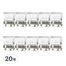 홈가드 방충망 고정 클립형 잠금장치, 투명, 20개