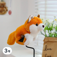 [귀여운 차량꾸미기] 자전거 킥보드 악세사리 핸들바 동물 자석인형 9종, 3개, 여우