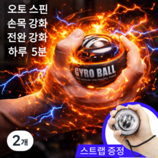 니카 자이로볼 전완근 운동기구, 2개, 올블랙