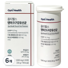 옵티헬스 덴마크 구강 유산균, 6개, 30정 6개, 30정