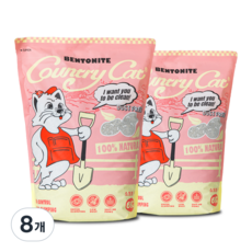 컨트리캣 소프트믹스 무첨가물 벤토나이트 고양이 모래, 6kg, 8개, 무향