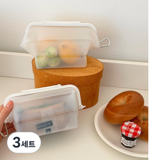 실리집 실리콘지퍼백 실리콘백 퓨어플래티늄 스탠딩, 3세트, 2개, 특대(XL)