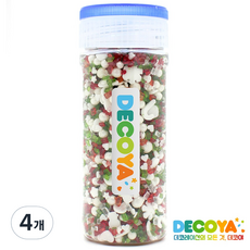 데코야 윈터시즌 믹스 간편용기 (스프링클/제과제빵/데코), 4개, 90g