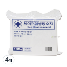 세이프 일회용 위생방수지 에프론 시트페이퍼, 4개, 37x45cm 4개, 37x45cm
