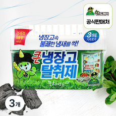 산도깨비 큰 냉장고 탈취제 본품 녹차, 420g, 3개
