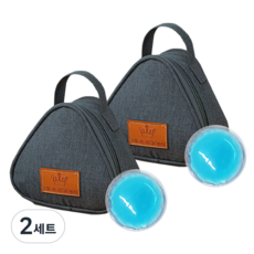 알파벳샵 2개입 아이스팩 보냉젤 보온보냉 작은 도시락가방, 블루진, 2세트